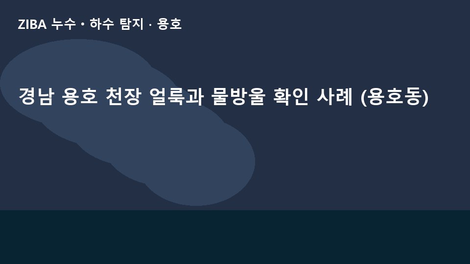 경남 용호 천장 얼룩과 물방울 확인 사례 (용호동)